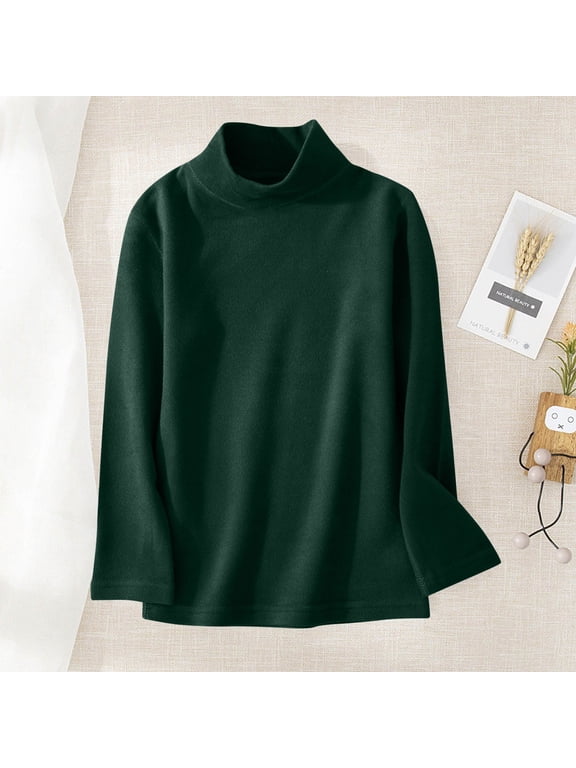 Cozy Winter Kids Thermal Base Layer Long Sleeve Crew Neck Warm Undershirt for Boys Girls