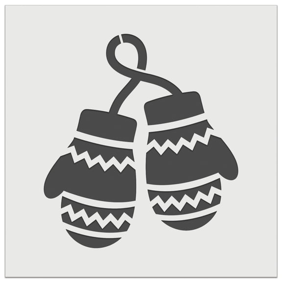 Cozy Winter Mittens DIY Cookie Wall Craft Stencil - 11.5 Inch