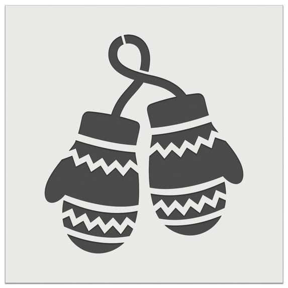 Cozy Winter Mittens DIY Cookie Wall Craft Stencil - 9.0 Inch