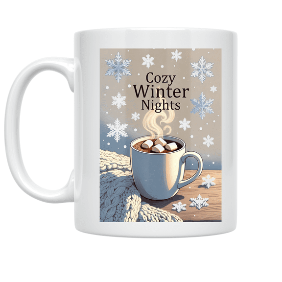 Cozy Winter Nights - Cocoa Lover - 11 oz Ceramic Coffee Mug