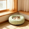 thumbnail image 1 of Cozy Winter Pet Bed with Plush Fleece Fabric, Enclosed Ribbed Design, and Non-Slip Base for Cats and Small Dogs, 1 of 6