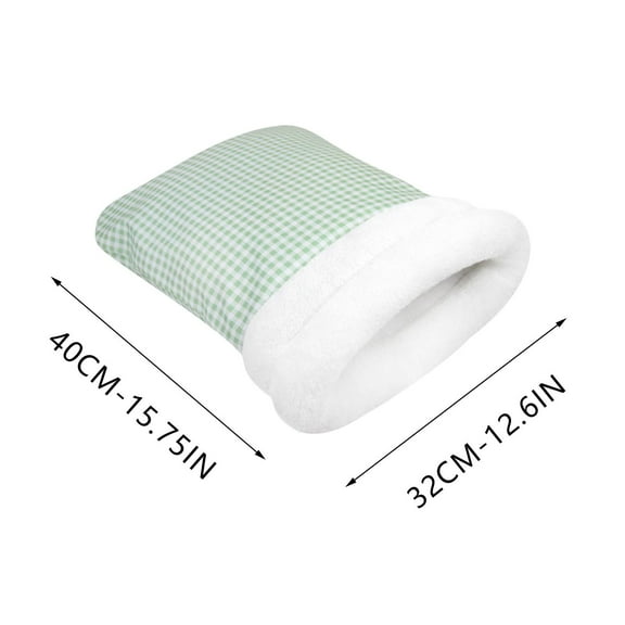 Cozy Winter Pet Sleeping Bag - Small Size Semi-Enclosed Cat Bed with Soft Linen Material for Indoor Cats and Small Dogs - Warm and Comfortable 32x40cm