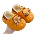 thumbnail image 1 of Cozy Winter Slippers For Boys With Durable Outdoor Sole Soft Lined Indoor Comfort Capybara Character Design Footwear Orange,29, 1 of 4