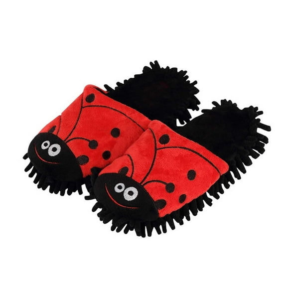 Cozy Winter Slippers for Women with Detachable Washable Cleaning Scuff Mop Indoor Outdoor Soft Lined Shoes