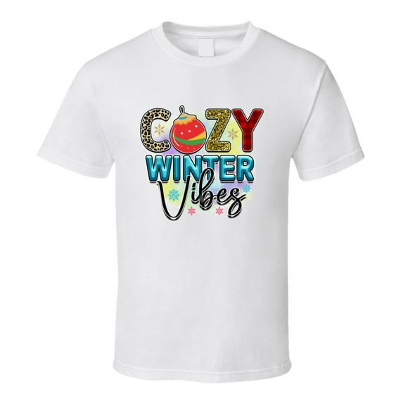 Cozy Winter Vibes Tee Cool Fall T-shirt Winter Season Novelty T Shirt