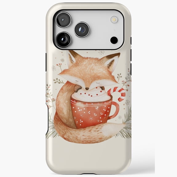 Cozy Winter Woodland Fox Illustration Phone Case iPhone Case 17 16 15 14 13 12 11 Pro Max