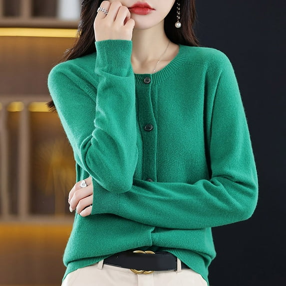Cozy Women's Cardigan Soft Knit Long Sleeve Button Front Fashionable Sweater for Everyday Wear Comfortable Layering