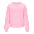 thumbnail image 1 of Cozy Women’s Crew Neck Pullover – Long Sleeve Oversized Sweatshirt, Soft Fleece Fabric Casual Top for Autumn Winter Outfits, Perfect for Layering and Comfort Light pink, 1 of 5