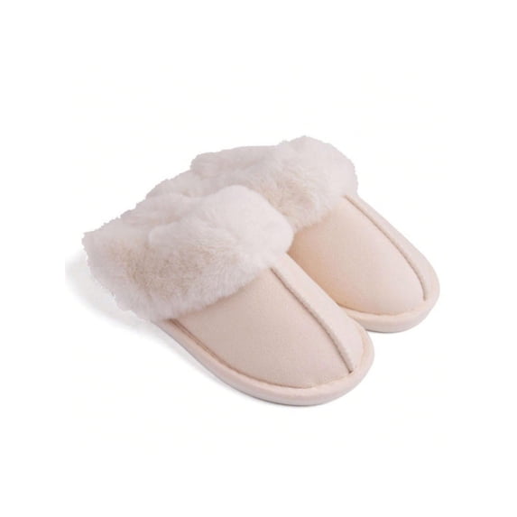 Cozy Women's Slip-On Moccasins with Non-Slip Platform for Winter Soft Plush Fleece House Slippers