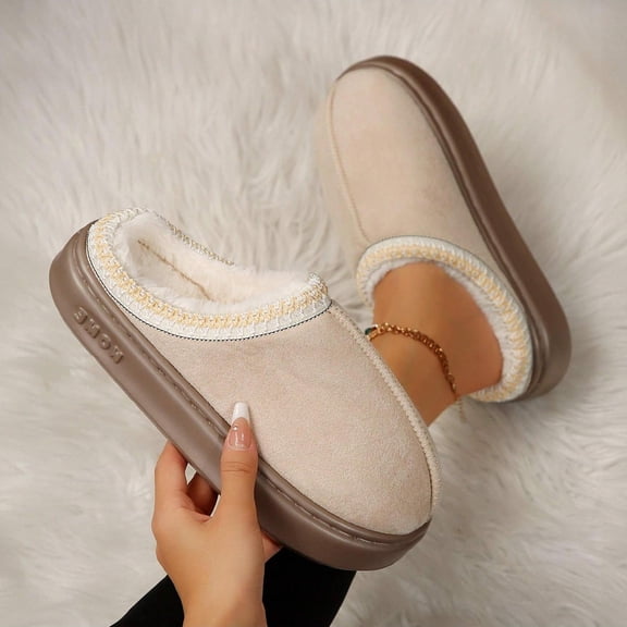 Cozy Women’s Slippers - Memory Foam, Plush Lined with Thick Soles - Ideal for Fall & Winter Indoor Wear 2026
