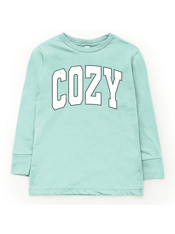 Cozy Worn Varsity - Kids Youth Long Sleeve Tee