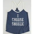 thumbnail image 1 of Cozy Zoe Womens I Choose Snooze Pajama Sleep Tank Top, Blue, Small, 1 of 2