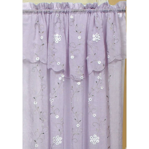 Cozy and Elegance - Creative Daisy Embroidered Floral Window Curtain Panel 50x84" 1 Piece - 5 Colors