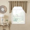 thumbnail image 2 of VHC Brands Primitive Plaid Swag Curtain Pair – Black & Tan, 36x36, Light Filtering Rod Pocket 2 of 6