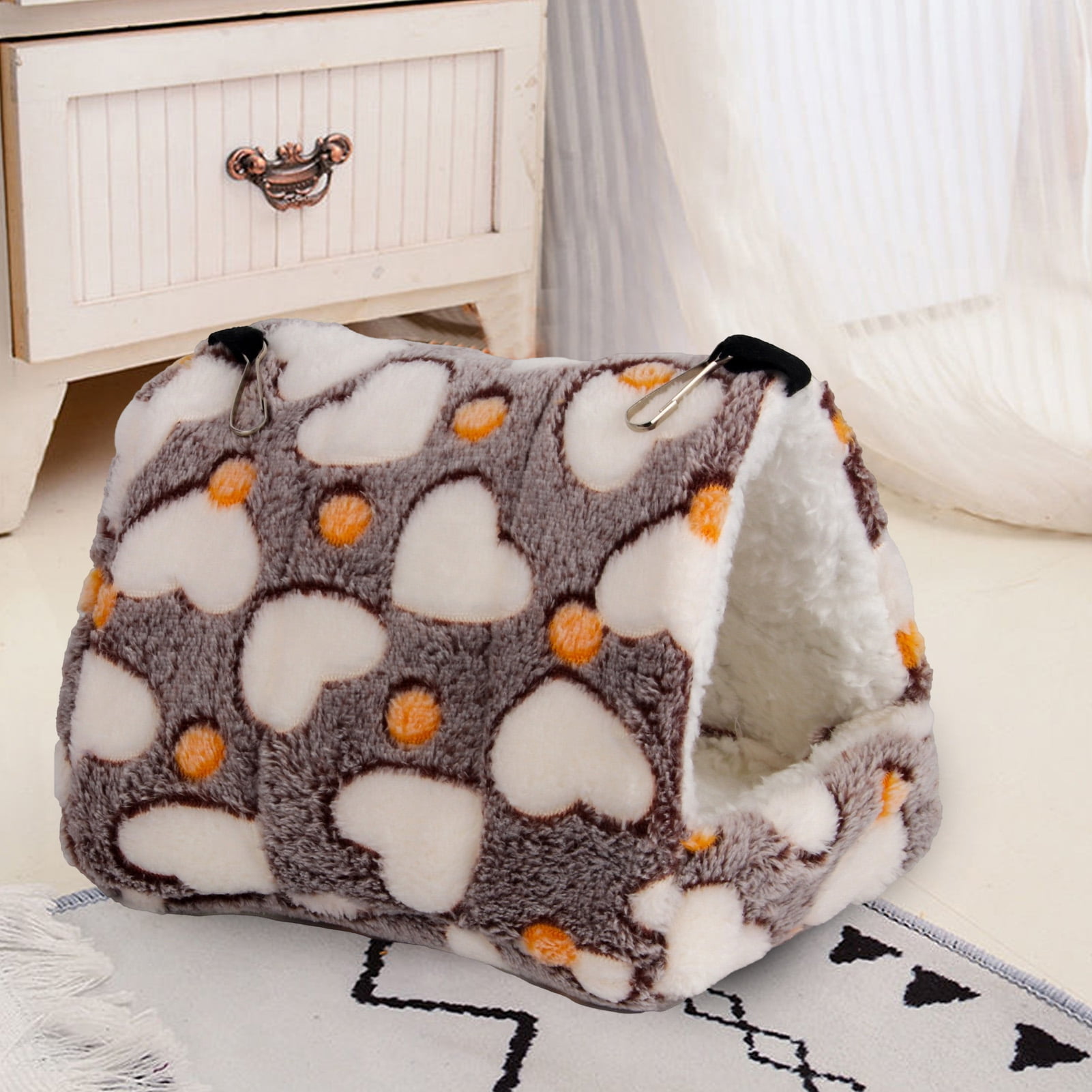 Cozy and Warm Hamster Nest Soft Plush Bed House for Small Pets