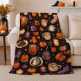 thumbnail image 1 of Cozy hot chocolate Mugs Socks And Autumn confection illustrations, Soft Flannel Blanket with Cozy Painterly Illustration Print, Housewarming Gift and Home Decor for Bedroom and Living Room, 1 of 7