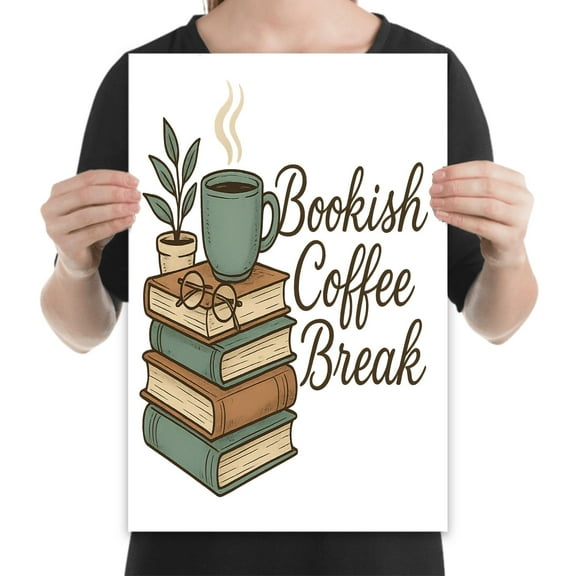 Vintage Library Poster - Book Lovers Decor - 13x19 Poster Print - Home Office