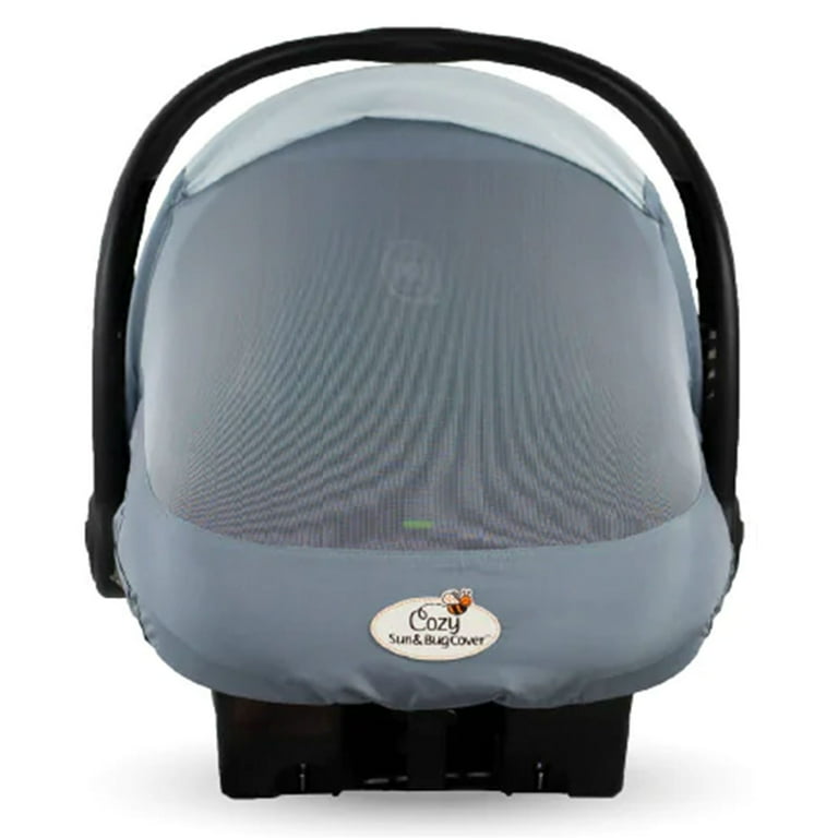 Cozy Baby Combo with a Sun and Bug Cover and a Lightweight Summer Cozy Cover Glacier Gray