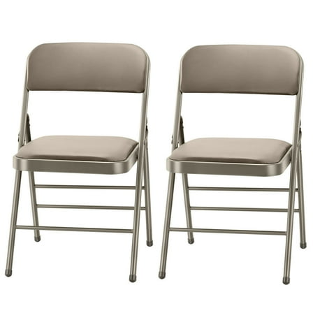 CozyBox 2-Pack Padded Folding Chairs with Steel Frame – Ideal for Indoor and Outdoor Events, Dining, and Parties