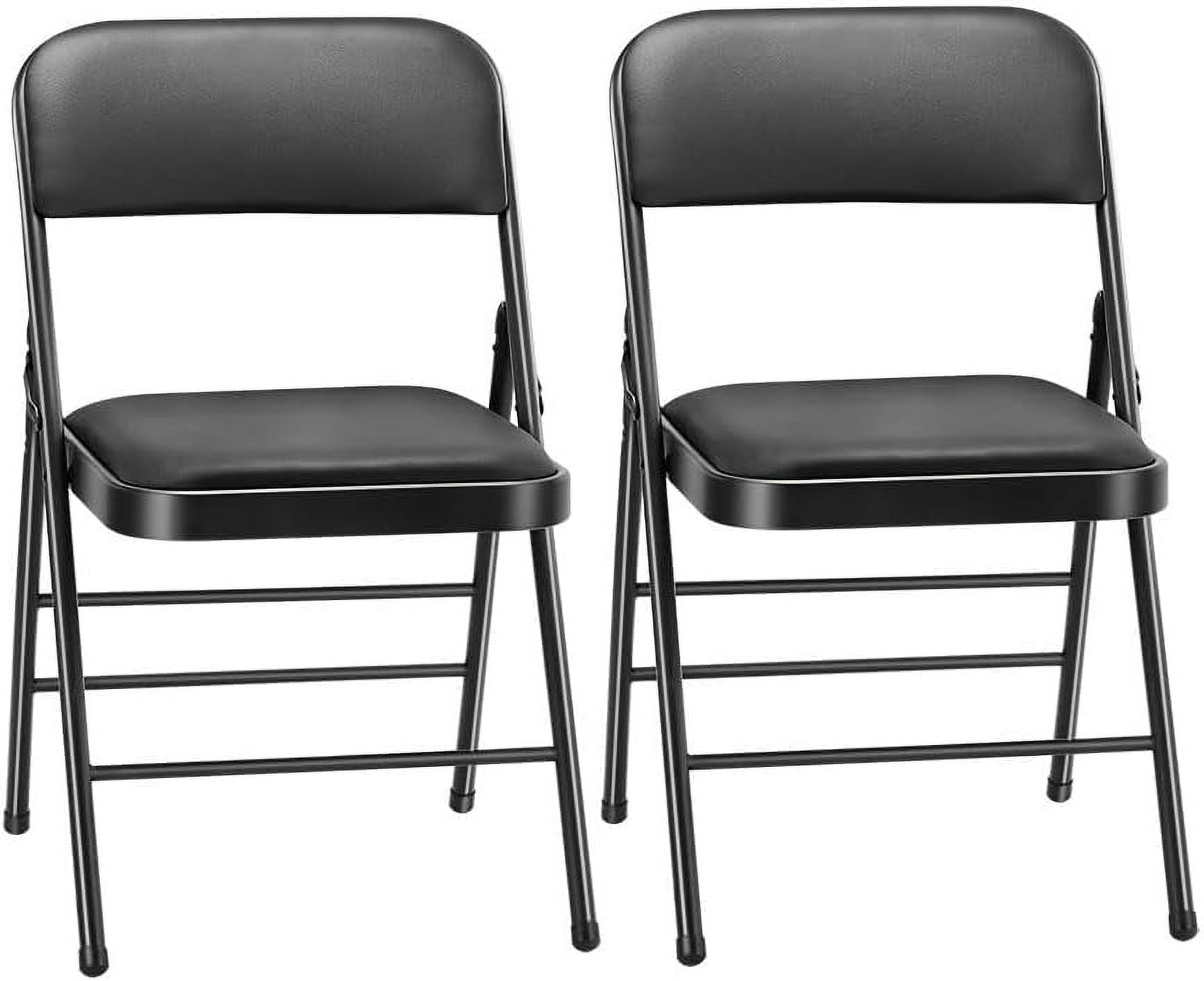 CozyBox 2-Pack Padded Folding Chairs with Steel Frame – Ideal for Indoor and Outdoor Events, Dining, and Parties