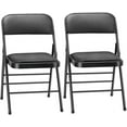 thumbnail image 1 of CozyBox 2-Pack Padded Folding Chairs with Steel Frame – Ideal for Indoor and Outdoor Events, Dining, and Parties, 1 of 4