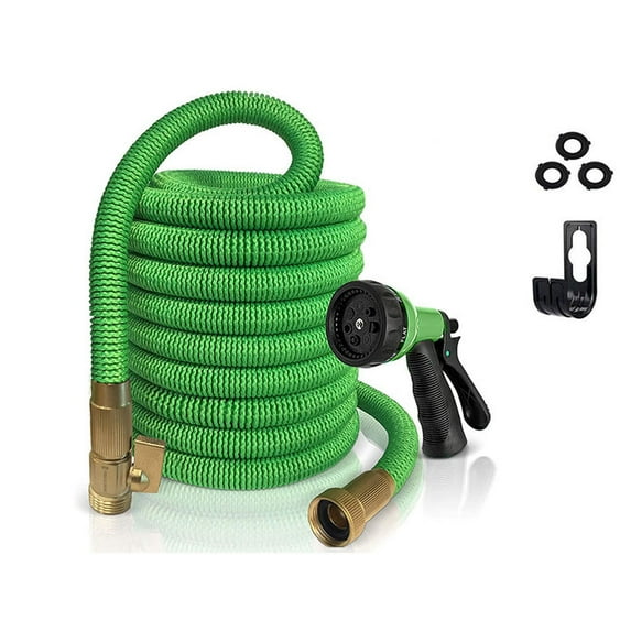 CozyBox 50ft Water Hose - Upgraded Leakproof Lightweight No-Kink Garden Hose, Flexible Expanding Water Hose with Triple Layered Latex Core, Bag and Holder