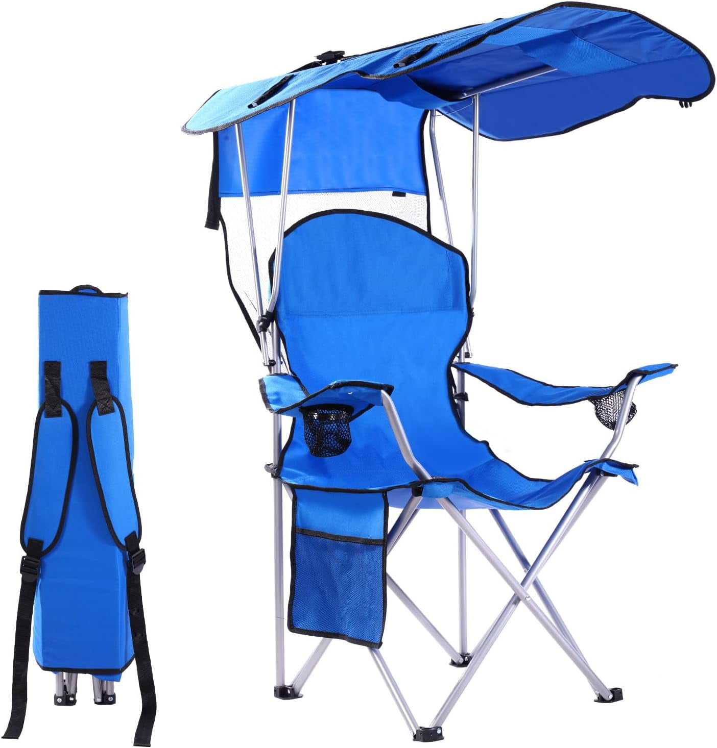 CozyBox New Upgraded Portable Folding Camping Backpack Chair with