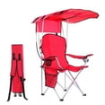 thumbnail image 1 of CozyBox New Upgraded Portable Folding Camping Chair with Canopy Outdoor Camp Tailgate Beach Chair, 1 of 6
