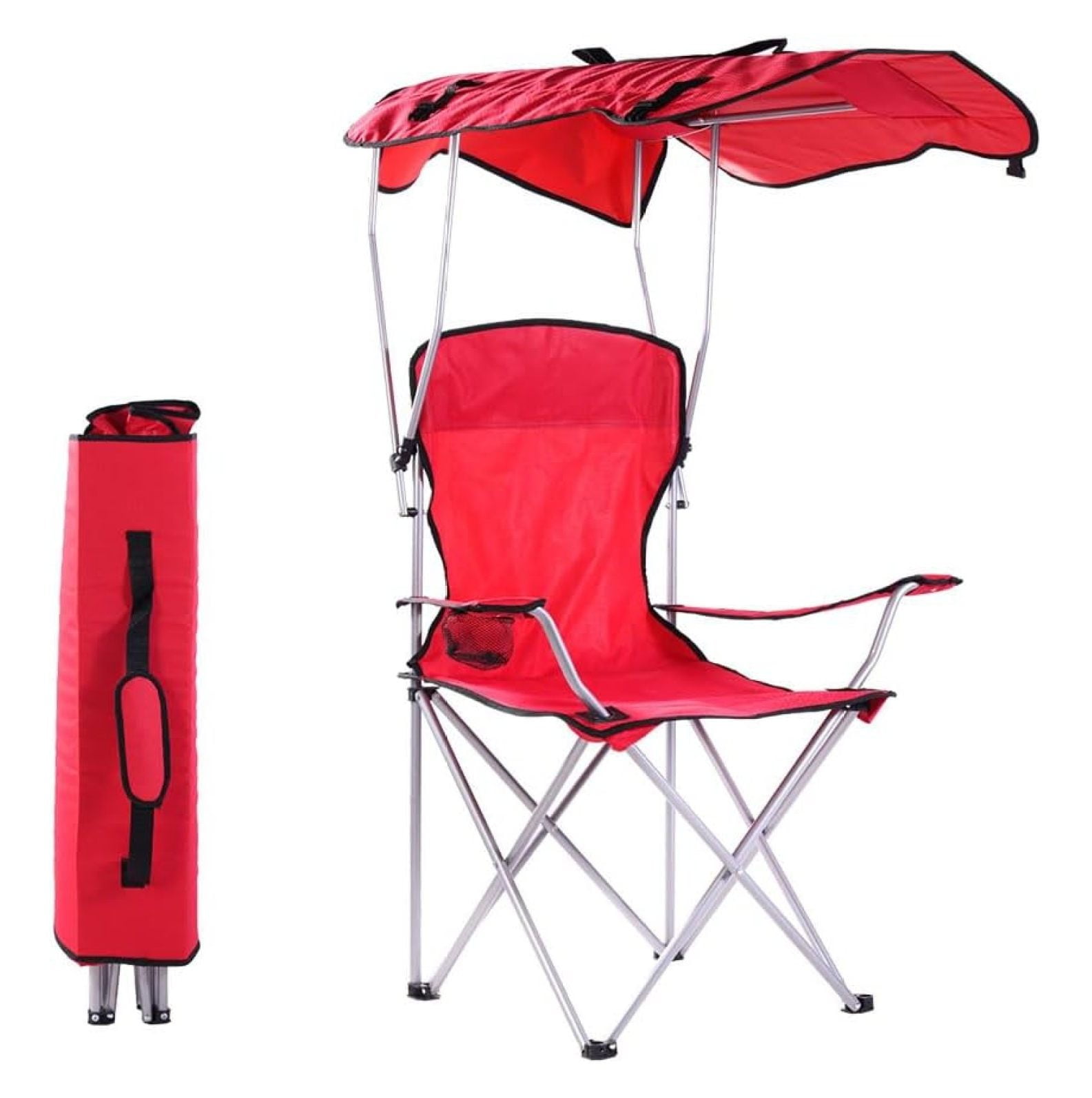 CozyBox Portable Chair with Shade Canopy Beach Chairs for Adults Canopy ...