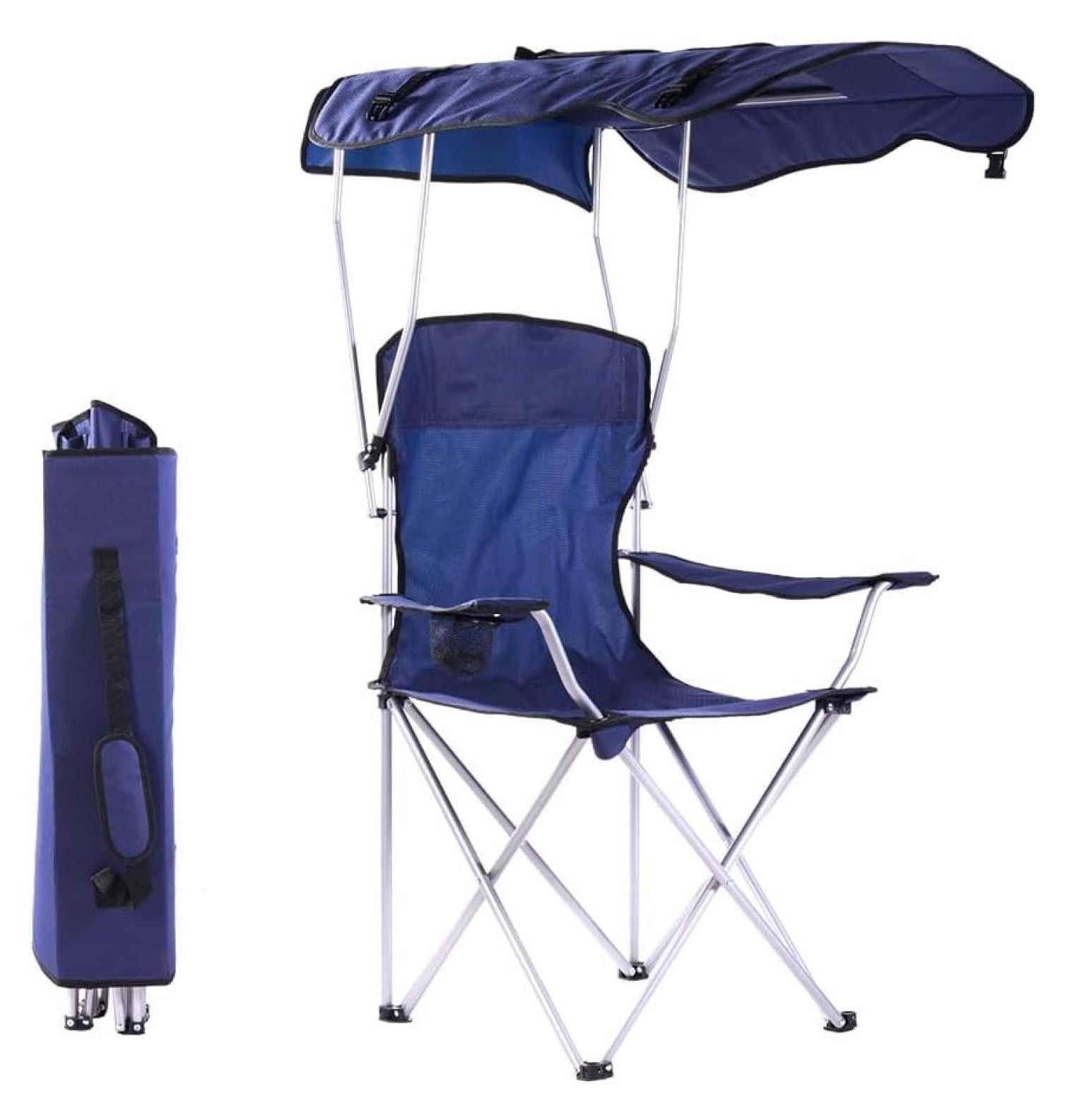 CozyBox Portable Chair with Shade Canopy Beach Chairs for Adults Canopy Shade Seating Camping and Folding Chairs for Outside Foldable Canopy Chairs for Outdoors Walmart