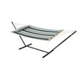 thumbnail image 1 of CozyBox Premium 12ft Hammock with Stand, Wood Spreader Bars, and Detachable Pillow - Heavy Duty 450lb Capacity 2-Person Large Hammock with Stand Included, 1 of 5