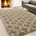 thumbnail image 1 of CozyDesg 4'x6' Area Rugs for Living Room，Black Rugs Shag Fluffy Shaggy Bedside Carpet, Large rug for Living Room Bedroom Dining Room Office Home Decor,Beige & White, 1 of 8