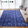 thumbnail image 1 of Cozydesg 5ftx7ft Large Area Rugs,Shag Fluffy Rugs for Living Room Bedroom, Modern Indoor Floor Rugs Soft Carpet Home Decro,Navy Blue, 1 of 7