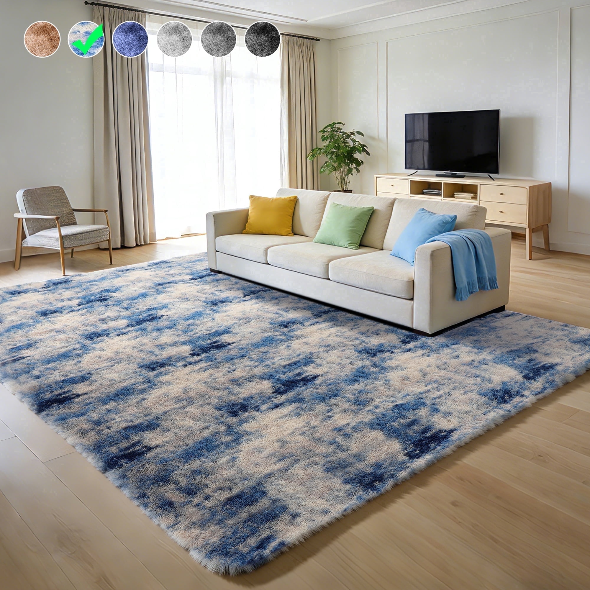 Large Soft Rug Cozydesg 5ftx7ft Large Area Rugs,Shag Fluffy Rugs for Living Room ...