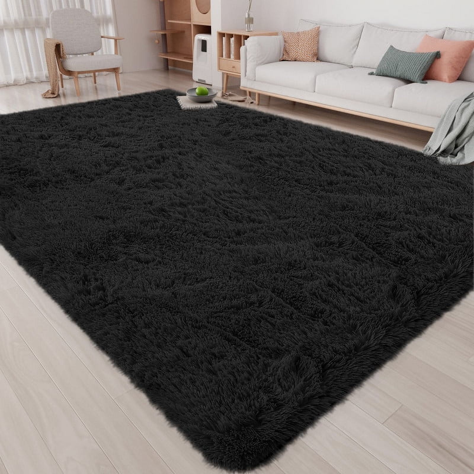 CozyDesg 5ft x 8ft Area Rugs, Soft Fluffy Area Rugs Floor Mat Floor Rugs for Living Room Bedroom Kid(图1)
