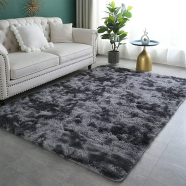 CozyDesg 5ft x 8ft Area Rugs, Soft Fluffy Area Rugs Floor Mat Floor Rugs for Living Room Bedroom Modern Decor Carpet, Dark Gray