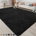 thumbnail image 1 of CozyDesg 8ft x 10ft Area Rugs, Soft Fluffy Area Rugs Floor Mat Floor Rugs for Living Room Bedroom Modern Decor Carpet, Black, 1 of 7