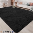 thumbnail image 1 of CozyDesg 9ft x 12ft Area Rugs, Soft Fluffy Area Rugs Floor Mat Floor Rugs for Living Room Bedroom Modern Decor Carpet,Black, 1 of 7