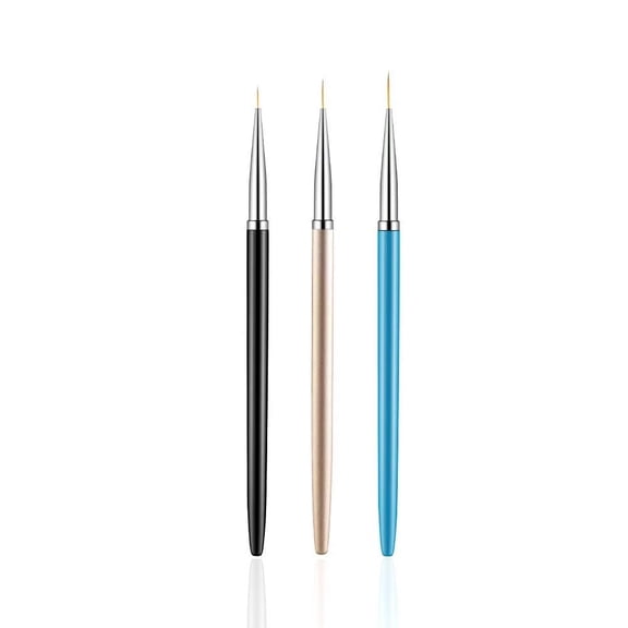 CozyFiel 3 Pieces Professional Nail Art Liner Brush Set, Precision Drawing Tools for DIY Nail Pattern Design, 5.51 in