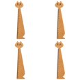 Scale And Ruler Difference CozyFiel Cat Ruler, 4 Pack Wooden Cat-Shaped Bookmark with Centimeter ...
