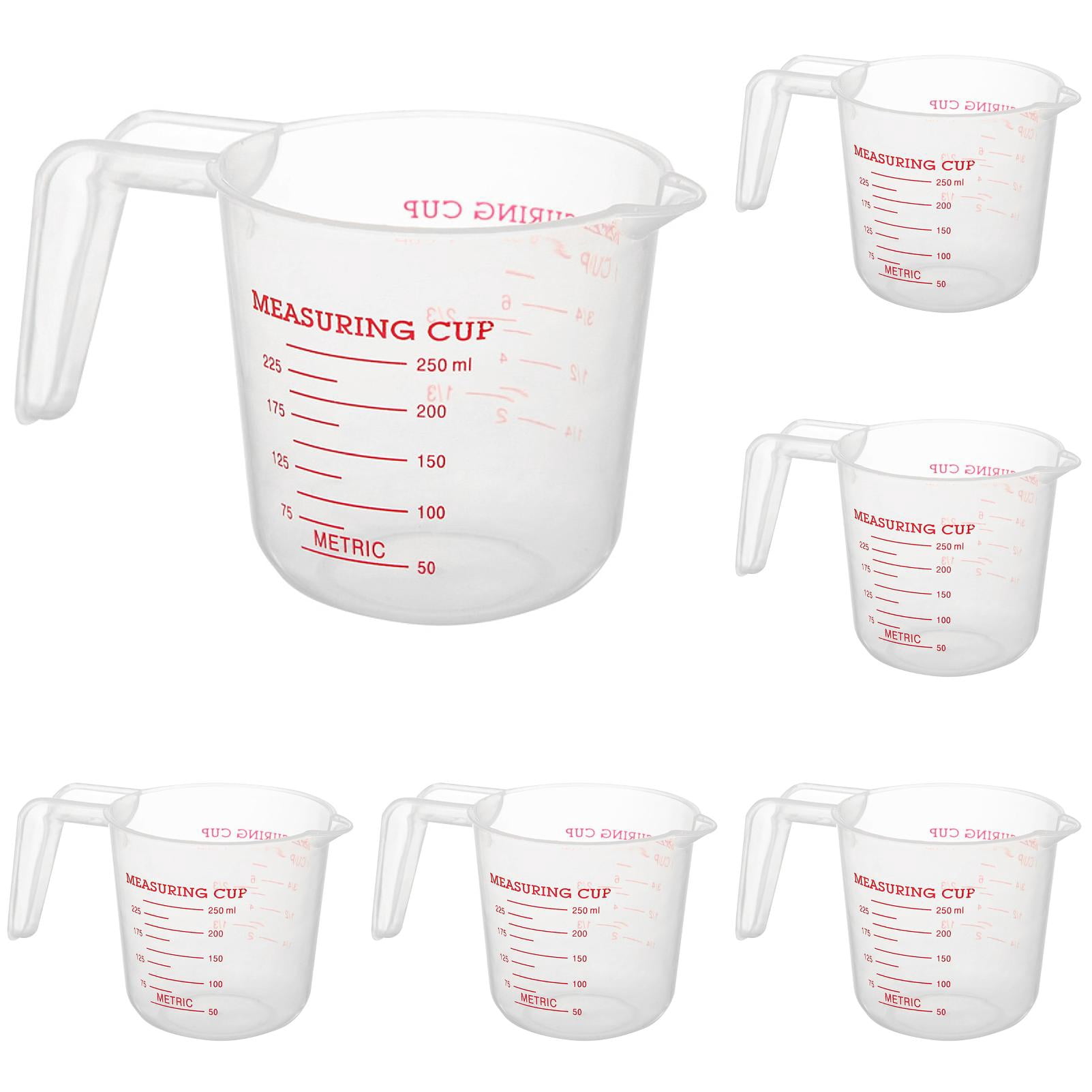 CozyFiel Clear Plastic Measuring Cup, 250 ml Mixing Pitcher with Handle ...