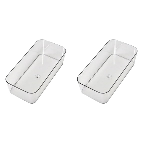 CozyFiel Clear Plastic Storage Bin, 2 Pack Open Top Organizer Box for ...