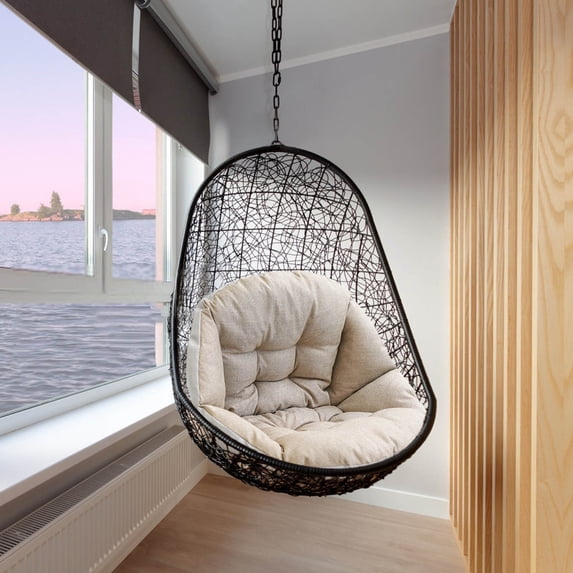 CozyFiel Large Hammock Swing Chair Cushion, Soft Hanging Egg Seat Pillow for Indoor Outdoor Patio Garden, 45 cm×45 cm