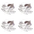 Silver Pickup Rings CozyFiel Leaf Napkin Rings, Metal Fall Maple Leaf Napkin Holders for ...