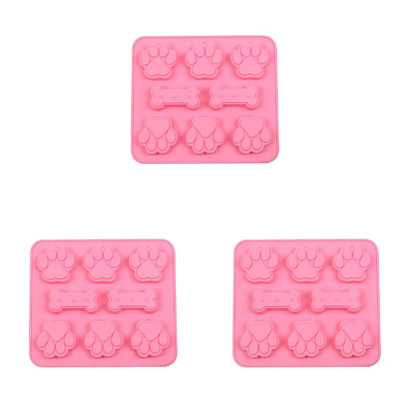 CozyFiel Paw Print Silicone Mold, 3 Pack, 14 Cavity Chocolate Candy ...