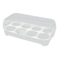 thumbnail image 1 of CozyFiel Portable 3/4/8‑Grid Egg Storage Box, Egg Holder Carrier for Refrigerator Outdoor Use, 7.67*4.13*2.76 in, 1 of 9