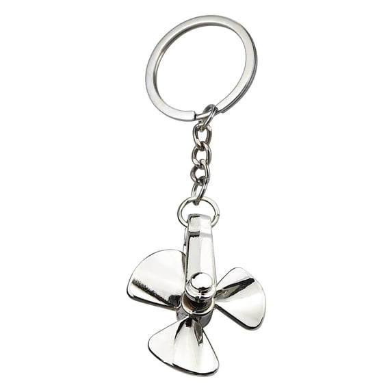 Metal Rotation CozyFiel Propeller Keychain Silver Metal 3D Rotating Charm Key Ring for ...