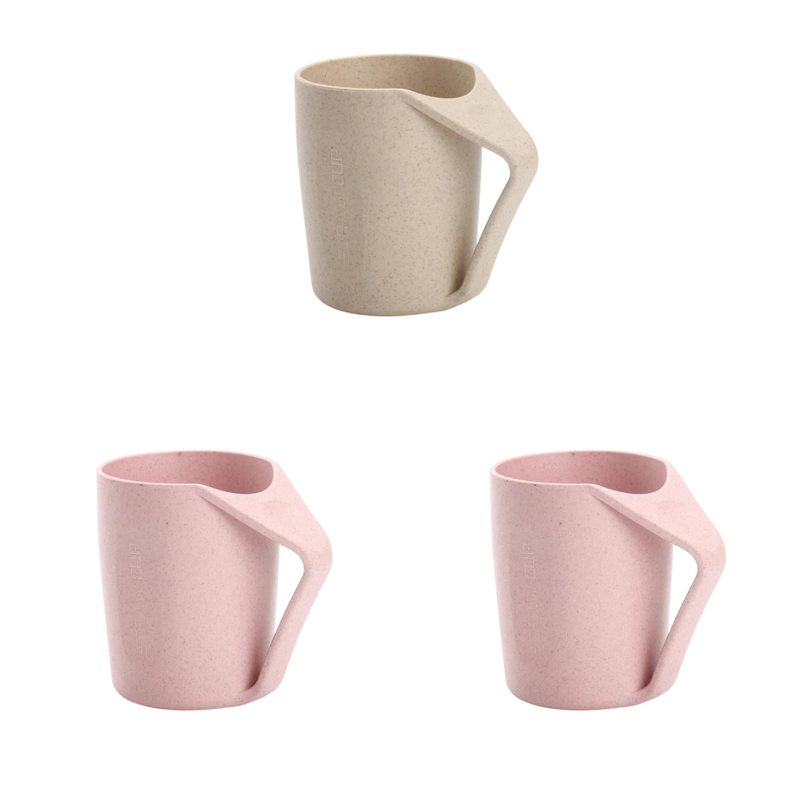 CozyFiel Wheat Straw Mug, 3 Pack Reusable Plastic Coffee Cup with ...