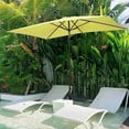 thumbnail image 1 of CozyHom 10 x 6.5 ft Outdoor Rectangular Patio Umbrella, Square Pool Sun Shade with Tilt and Crank 6 Sturdy Rib, Deck/Lawn Market Aluminium Umbrella, Lemon Green, 1 of 11