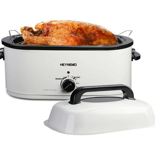 CozyHom 22 Quart Electric Roaster Oven Stainless Steel Turkey Roaster